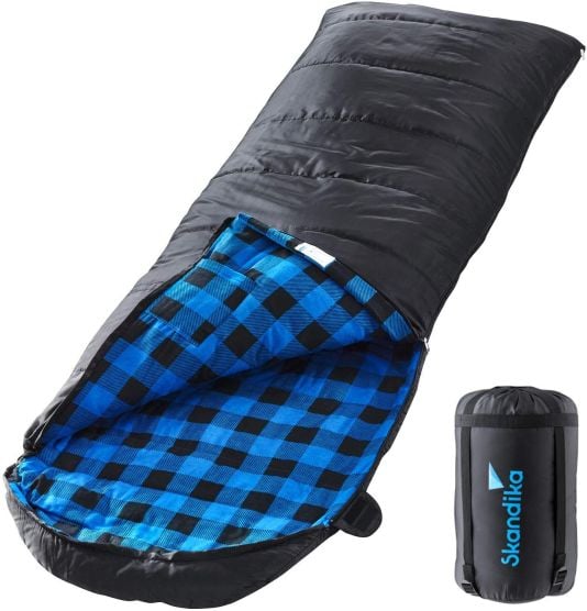 Skandika Dundee sac de couchage zip à gauche - noir