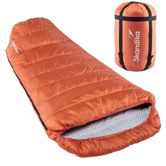 Skandika Vegas sac couchage XXL gauche - Orange