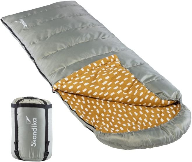 Skandika Dundee sac de couchage zip à gauche - gris