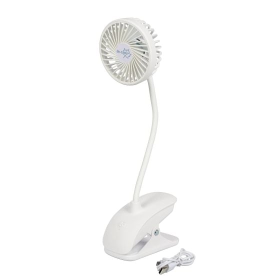 Bo-Camp Ventilateur de table avec pince Flex ABS - Blanc