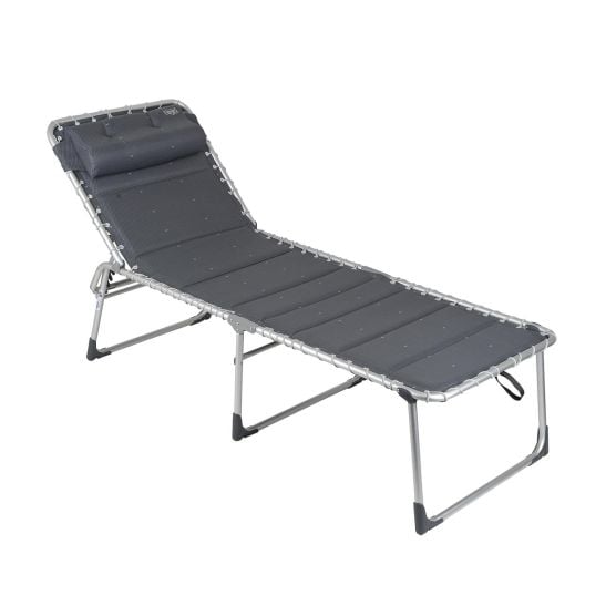Crespo Lit bain de Soleil AL/364 Deluxe Gris foncé