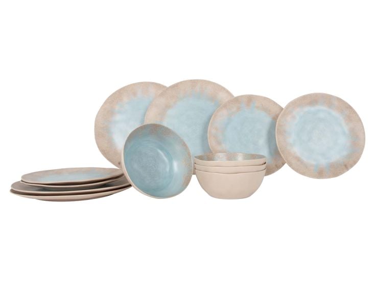 Gimex Stone Line Vaisselle 12 Pièces - Beige