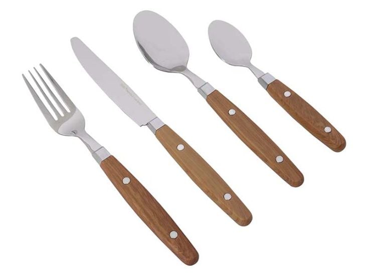 Gimex Nature Line Wood Couverts 16 Pièces
