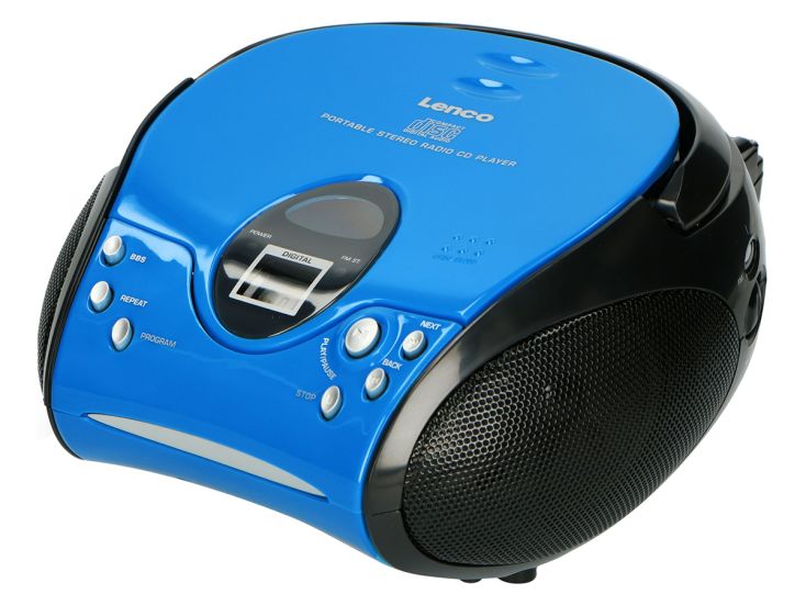 Lenco SCD-24 BLUE/BLACK Lecteur CD Boombax - Noir,Bleu