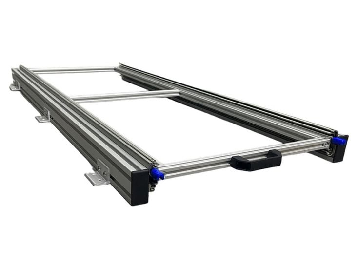 Plateau coulissant en aluminium pour camping-car 120x40 cm