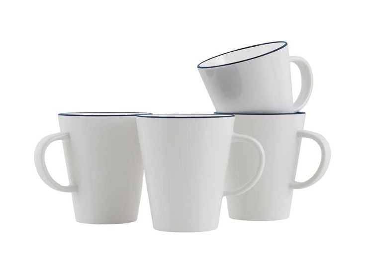 Gimex Linea Line Tasse 350 ml 4 Pièces - Bleu