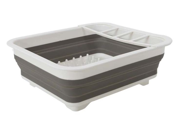 Gimex Égouttoir Pliable - Gris/Blanc