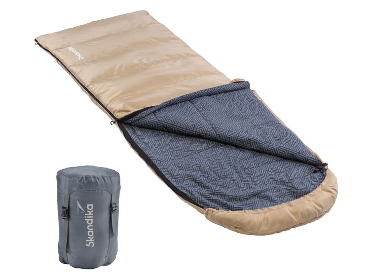 Skandika Dundee sac de couchage en flanelle fermeture droite