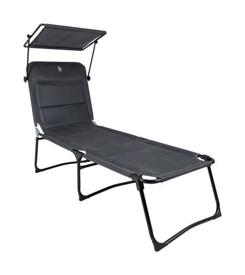 Bo-Camp Bain de soleil Avec crème solaire 5 Positions Gris