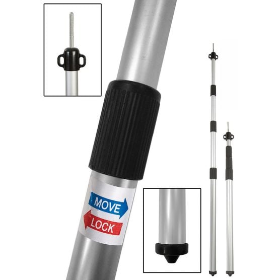 Bo-Camp Bâche/Mât de tente 4 parties 102-230 cm