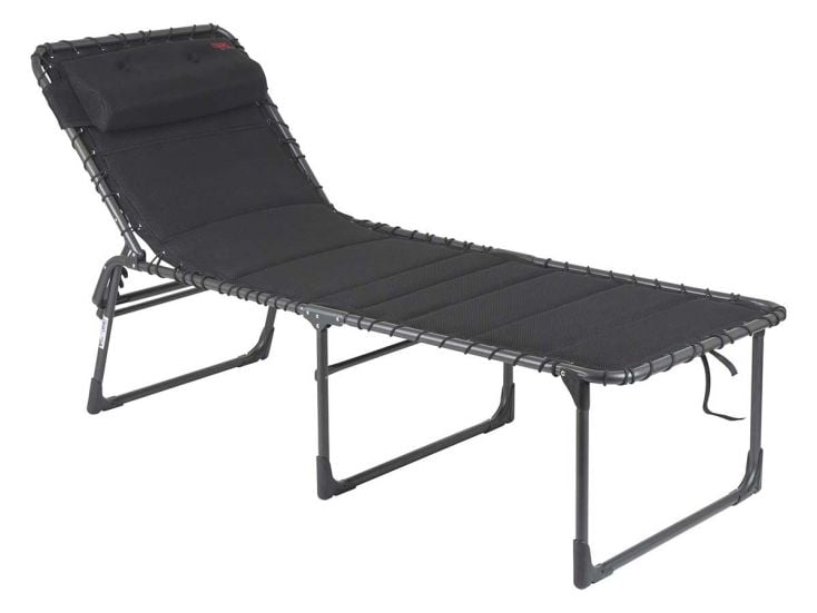 Crespo Lit bain de soleil AP/364 Air-Deluxe - Noir