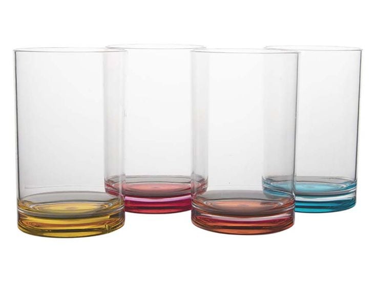 Gimex Colour Line Verre d'eau Rainbow 320 ml 4 Pièces