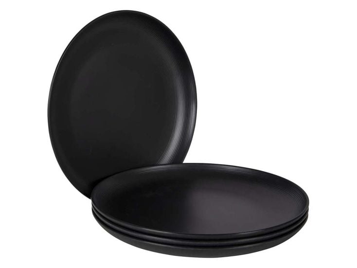 Bo-Camp Industrial Orville  Assiette plate 4 Pièces - Noir