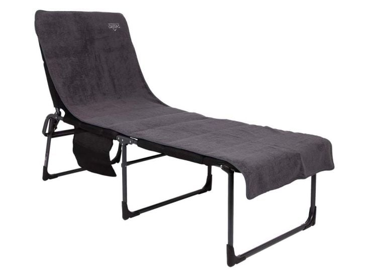 Crespo Housse tissu éponge XL  Lit bain de Soleil Gris