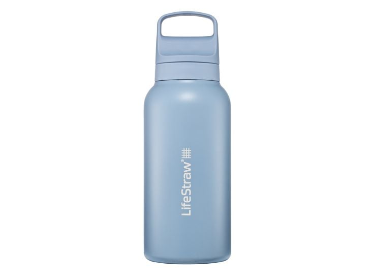 Gourde filtrante LifeStraw 2.0 Acier Bleu Glacier 1 L