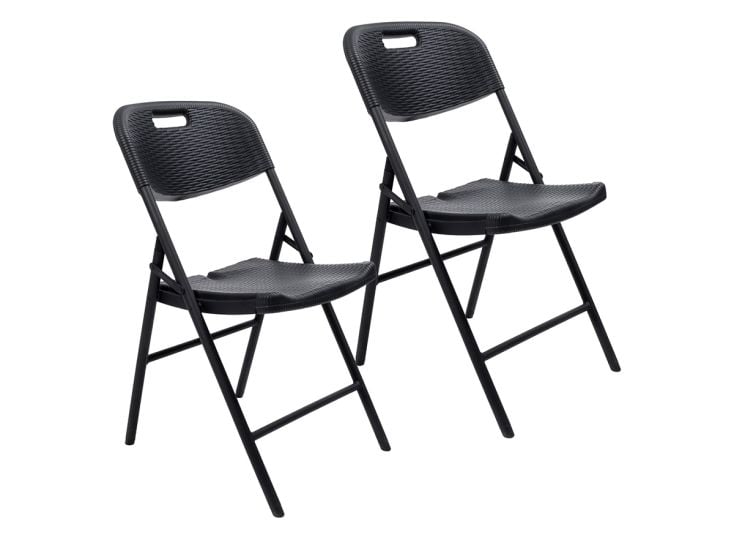 Skandika Masi Set de 2 chaises pliantes - Black