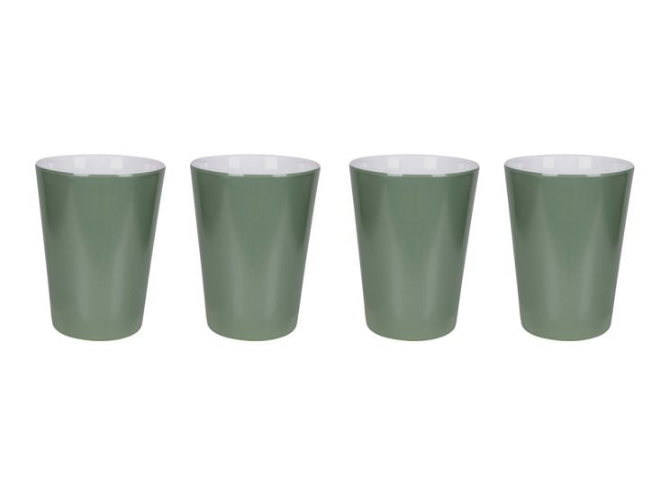 Bo-Camp Two-Tone Tasse Mélamine 4 Pièces - Vert
