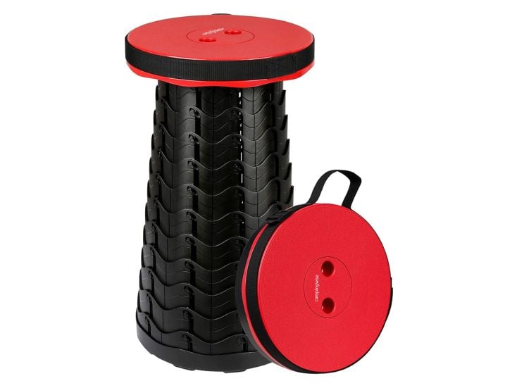 Campingwise Tabouret de camping pliable - Rouge
