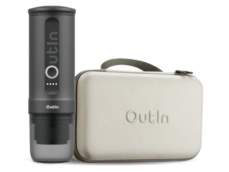 Outin Nano espresso machine avec étui de protection - Gris
