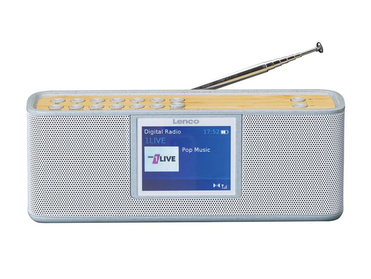Lenco PDR-046GY Radio DAB+ - Bambou,Blanc