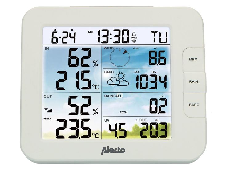Alecto WS5400 Stations météo SmartLife - Blanc,Gris