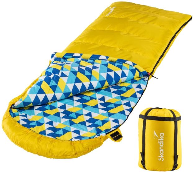 Skandika Dundee sac de couchage zip à droite - jaune