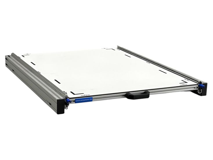 Aluminium Plateau coulissant avec Global Volkern plaque - 80×60cm