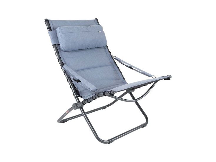 Crespo Lit bain de Soleil AP/262 Tex-Comfort Bleu