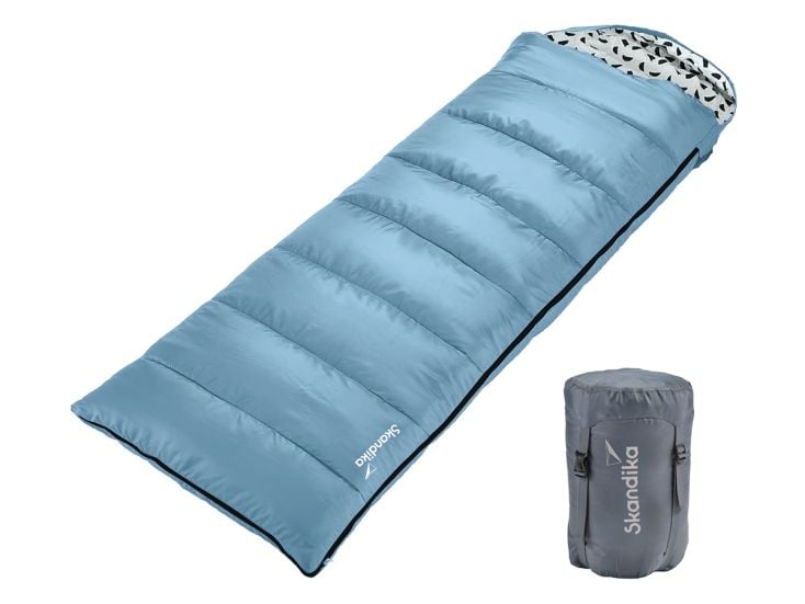 Skandika Iceland Sac de couchage - Bleu - Fermeture gauche
