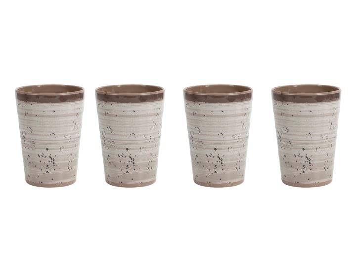 Bo-Camp Tasse Halo Mélamine 4 Pièces - Beige