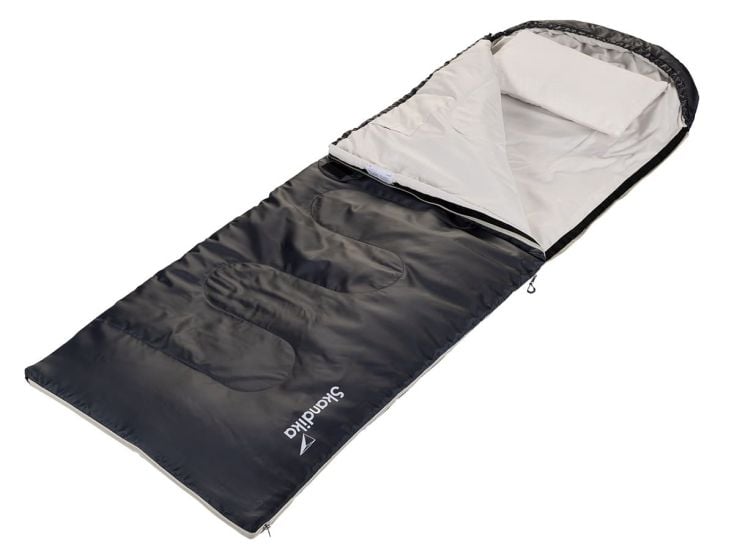 Skandika Skye Sac de couchage Zip à droite - Black