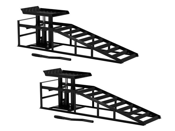 Werkthor Lot de 2 Rampe d’Accès Hydraulique Voiture - Black