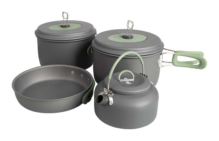 Bo-Camp Batterie de cuisine Explorer Avec bouilloire à thé