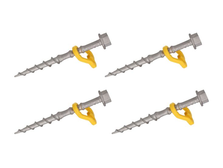 Haba Alu-Camp piquets à visser 15 cm - lot de 4
