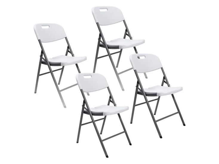 Skandika Masi Set de 4 chaises pliantes - White