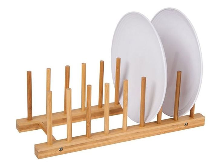 Support assiette en bambou 34 x 13,5 x 12 cm