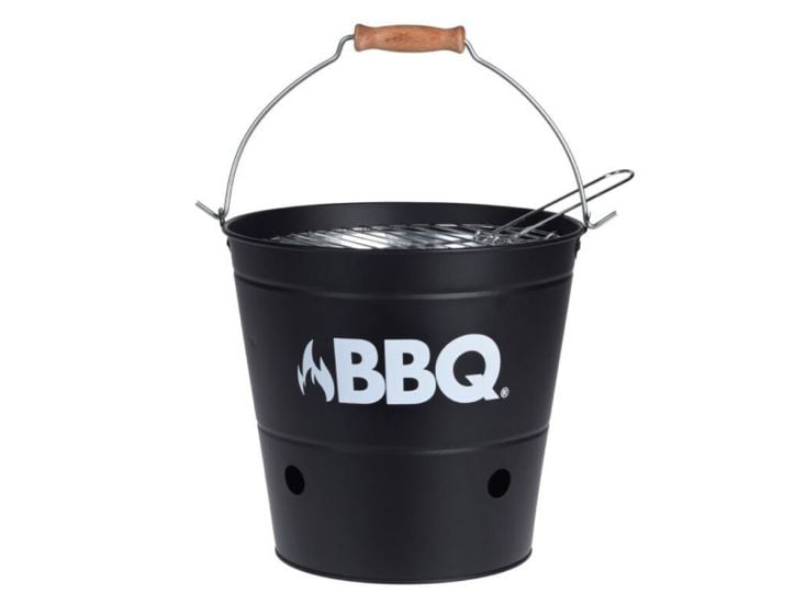 BBQ Ø 27,5 cm seau barbecue au charbon de bois- Noir