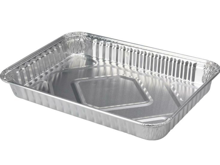 BBQ 32 x 23 x 4 cm récipient de cuisson en aluminium - 4 pièces
