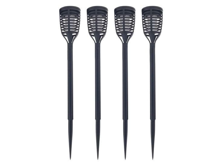 Benson ensemble de 4 lampes torches solaires pour jardin