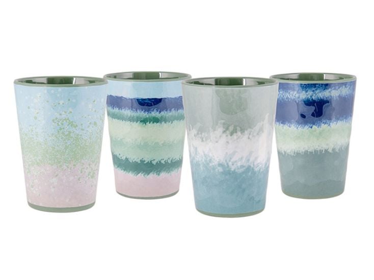 Bo-Camp Halo Blue/Green tasse - 4 pièces