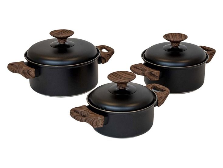 Bo-Camp Industrial Batterie de cuisine Stewart 3 Pièces RVS
