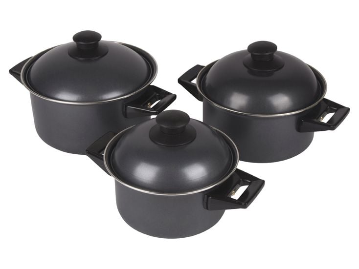 Bo-Camp Batterie de cuisine Rondo 3 Pièces Acier au carbone