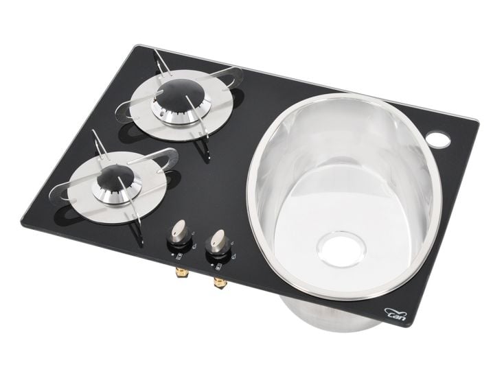 CAN PV1362 combiné plaque de cuisson gaz avec évier