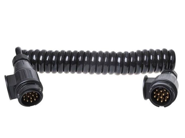 Câble spiralé ProPlus - 3,5 m - 8 fils - 2 connecteurs 13 broches