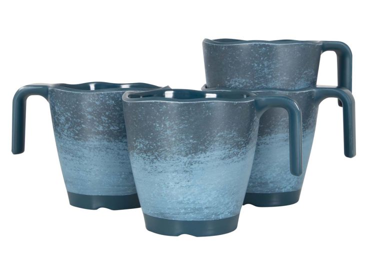 Gimex Stone Line Tasse foncé 300 ml 4 Pièces - Bleu