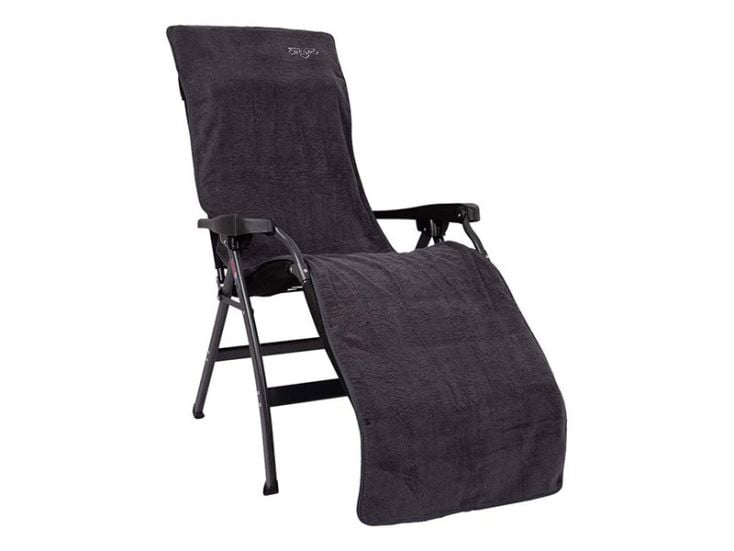 Crespo housse de fauteuil relax en tissu éponge taille L - Gris