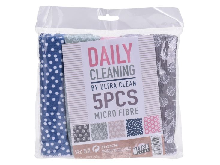 Daily Cleaning chiffons en microfibre imprimés