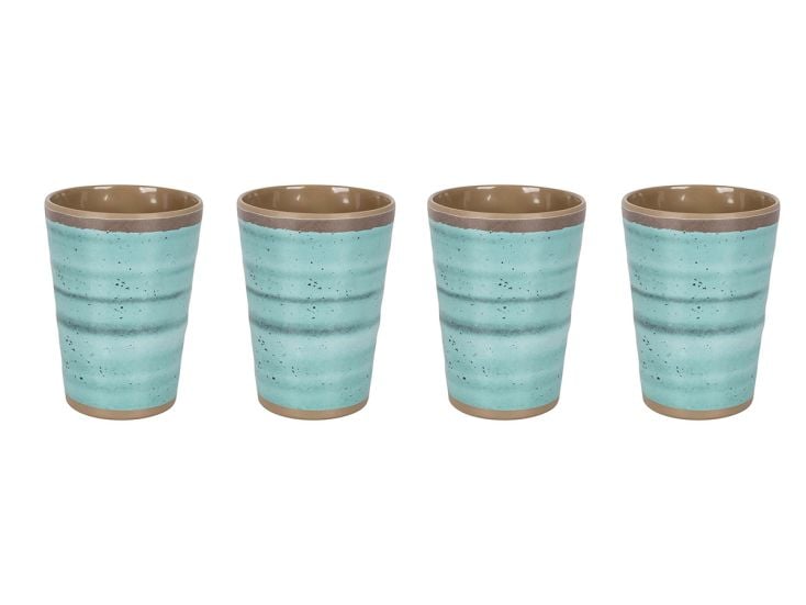 Bo-Camp Halo  Tasse Mélamine 4 Pièces - Aqua