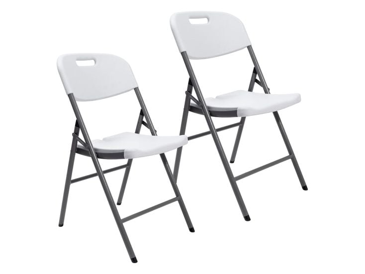 Skandika Masi Set de 2 chaises pliantes - White
