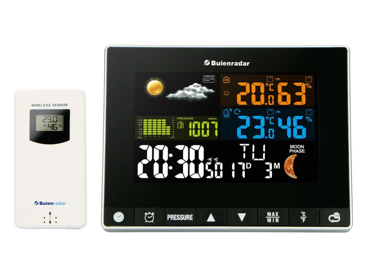 Buienradar BR700 Staion météo - Noir,Argent